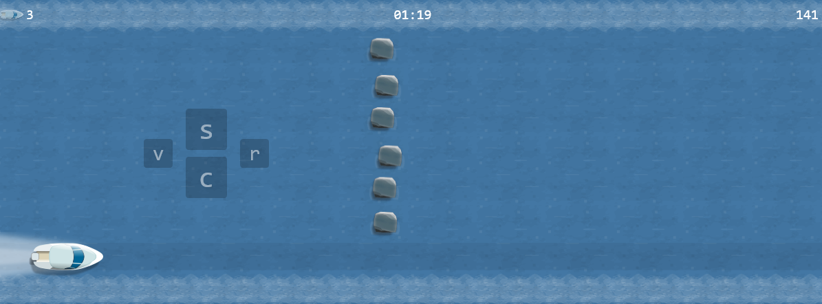 Typing game — Motorboat